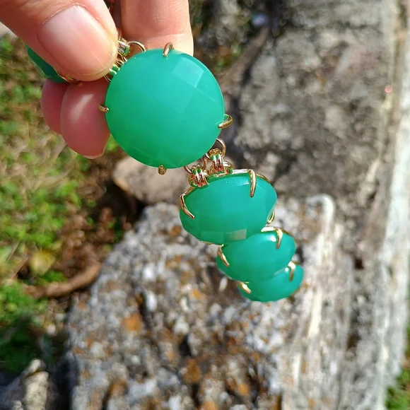 Kendra Scott (retired) chunky faceted Chalcedony Cassie, Preppy Core - Picture 10 of 14